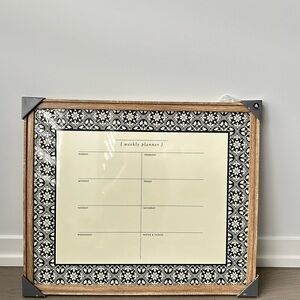 Brand New Sealed Hometrends Weekly Planner a bit yellow board comes w/ markers